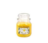 Price's Candles Frangipani Medium Jar Candle Long Burning Tropical Floral Jasmine Scented Wax Candle Glass Home Fragrance Relaxing Exotic Ambient Décor