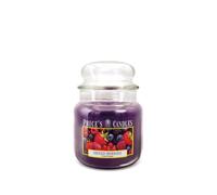 Price's Candles Giara Media Mixed Berries Jar Candle | Mixed berries fragrance with vanilla notes, up to 90 hours burn, decorative glass jar, long-burning wax, ideal for home décor