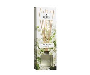 Price's Candles Glass 8 Stick Diffuser - Various Fragrances - 100ml - Permanent Fino 4 Week - Reality Brand Made in Italy