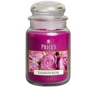 Price's - Damson Rose Large Jar Candle - Sweet, Delicious, Quality Fragrance - Long Lasting Scent - Up to 150 Hour Burn Time