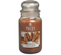 Price's Candles Large Jar Candle Cinnamon Scented Candle Long Lasting Wax Candle in Glass Jar for Home Décor Relaxation and Everyday Fragrance Up to 150 Hours Burn Time