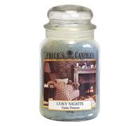 Price's - Cosy Nights Large Jar Candle - Sweet, Delicious, Quality Fragrance - Long Lasting Scent - Up to 150 Hour Burn Time