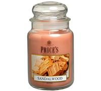 Price's - Sandalwood Large Jar Candle - Woody, Delicious, Quality Fragrance - Long Lasting Scent - Up to 150 Hour Burn Time