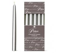 Price's Candles Metallic Silver Dinner Candles Pack of 10