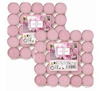 Prices Candles Petali Rose Scented Tealights 25 x 2, Sweet Floral Fragrance, 4 Hour Burn Time Tea Light Candle for Indoor Use with Welari Thank You Card | (2 Pack)