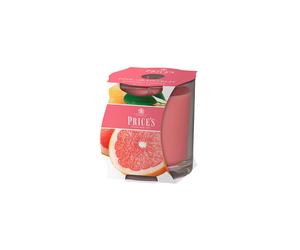 Price's Candles Pink Grafruit Scented candle in glass jar in cluster