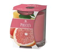 Price's Candles Pink Grafruit Scented candle in glass jar in cluster