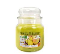 Price's Candles Sweet Pear Medium Jar Candle Fruity Floral Scented Wax Candle Long Burning Home Fragrance Relaxing Ambient Glass Jar Décor Fresh Aroma