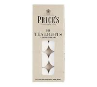 Price's Candles Prices White Tealights Pack Of 10