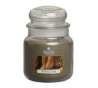 Price's Candles Royal Oak Medium Jar Candle | Warm woody oak aroma, long-burning wax, decorative glass vessel, relaxing ambience, elegant home décor, everyday enjoyment