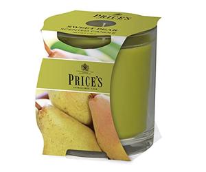 Price's Candles Sweet Pear Cluster Jar Candle | Sweet pear fragrance, long-burning wax, decorative glass vessel, relaxing ambience, elegant home décor, everyday enjoyment