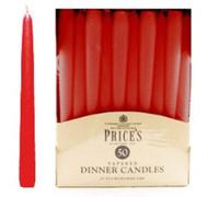 Price's Candles Tapered Dinner Candle Unwrapped 50 Pack White