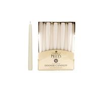 Prices Candles Unwrapped Tapered Dinner Candle, Pack of 50, White