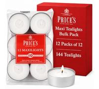 Price's Candles Unscented Maxi Tealights 12 Pack of 12