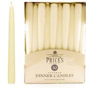 Prices Candles Unwrapped Tapered Dinner Candle, Pack of 50, Red (Ivory)