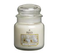 Price's Candles Winter Jasmine Medium Jar Candle | Winter jasmine fragrance, long-burning wax, decorative glass vessel, relaxing ambience, elegant home décor