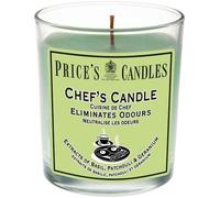 Price's - Chef's Jar Candle - Odour Eliminating Candle - Made with Basil, Patchouli & Geranium Extracts - Clean, Fresh, Quality Fragrance - Long Lasting Scent