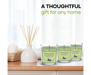 Price's Chef's Odour Eliminating Scented Glass Jar 45HRS Prices Candles 1- 3PK