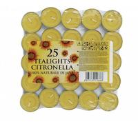 Prices Citronella Tealight Candles Mosquito Fly Insect Repeller Pack of 25 Wax For Home Outdoor