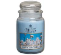 Price's - Cotton Powder Large Jar Candle - Sweet, Delicious, Quality Fragrance - Long Lasting Scent - Up to 150 Hour Burn Time
