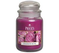 Price's - Damson Rose Large Jar Candle - Sweet, Delicious, Quality Fragrance - Long Lasting Scent - Up to 150 Hour Burn Time