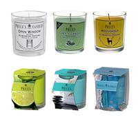 Prices Fresh Air Scented Glass Candle Jar Bundle Includes Open Window, Chefs, Household, Spa Moments, Lime & Basil, Summer Escape 150+ Burn Time, Orange,Violet