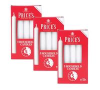 Prices Household Candles - Unscented White Pillar Candles Set - 5 Hour Burn Time - Long Burning Large Dinner Candles - Ideal for Emergencies, Home & Events - 3x5 Pack (15 Total) + Cheeroo Magnet