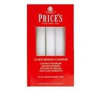 Price's Prices 10 White Household Candles 5H Burn Time 17Cm X 1.8Cm