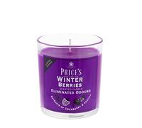 Prices Limited Edition Odour Eliminating Winter Berries Scented Candle with Glass Holder