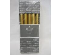 Prices Metallic Gold Wax 10" Venetian Tapered Dinner Candles Burn Time 7H Pk10