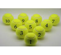 Price's Number Tennis Balls 1-10 Type 2 Balls Made in the UK