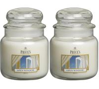Price's - Open Window Medium Jar Candle - Sweet, Delicious, Quality Fragrance - Long Lasting Scent - Up to 90 Hour Burn Time (Pack of 2)