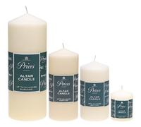 Price's Pack of 4 Premium Wax Altar Candles - Long-Lasting Unscented Pillar Candles Perfect for Church Altars, Prayer Rooms, Home Décor, Table Displays, Festive Occasions & Serene Atmospheres