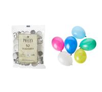 Prices Patent Candles White Tealights Bag Pack of 50 Wax l x 38cm w x 18cm h Unscented Large Round Balloons Pack of 20 - This product is designe