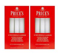 Price's Prices 10 White Household Candles 5H Burn Time 17Cm X 1.8Cm