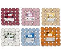 Price's Petali Brand 150 Tea Lights Candles Scented Tealights- 25 x 6 Scents Mixed Pack - Cotton Flowers, Mixed Berries, Citrus, Rose, Lavender & Cinnamon