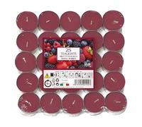 Price's Petali Brand Scented Tealights | 25 Pack Tealights 4 Hour Burn Time | Available in Multiple Scents (Mixed Berries)
