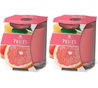 Price's - Pink Grapefruit Jar Candle - Citrus, Sweet, Quality Fragrance - Long Lasting Scent - Up to 45 Hour Burn Time (Pack of 2)