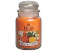 Price's - Sicilian Citrus Large Jar Candle - Sweet, Delicious, Quality Fragrance - Long Lasting Scent - Up to 150 Hour Burn Time