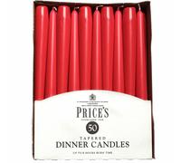 Prices Tapered Candles Unwrapped Dinner Price's Candle, Pack of 50 ❘ 8 Hour Burn
