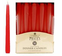 Prices Tapered Dinner Candle Pack of 50 - Red