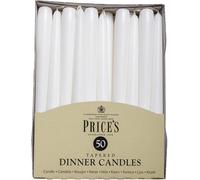 Price's Tapered Dinner Candle White Unwrapped Pack Of 50