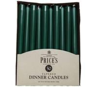 Price's Tapered Dinner Candles Dark Green Pack Of 50