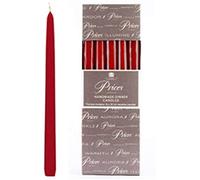Prices Venetian 10 Inch Dinner Candle Wrapped Box of 10 - Red