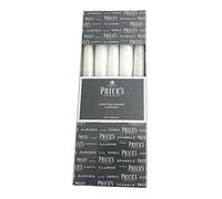 Price's Candles Dinner Candle Venetian 10 Inch Wrapped Box of 10 White