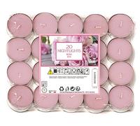 Prices's Candles Petali Rose Nightlights 20 Pack Scented Tealight Candles Floral Rose Fragrance Long Burning Ambient Home Décor Tealights