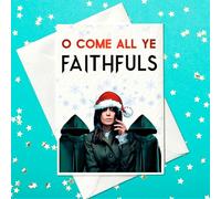 PRICKLY CARDS O Come All Ye Faithfuls Funny Christmas Card | The Traitors UK Inspired Card | Witty TV Show Christmas Card | Dark Humour Greeting Card for Friends