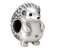 Prickly Hedgehog Charm Bead for Pandora Moments Womens Bracelets Elegantly Plated in Fine Silver Her Girls Women - Happy Birthday Gift Box
