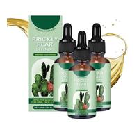 Prickly Pear Seed Oil 50ml, Natural Cold-Pressed Prickly Pear Oil for Face, Hair & Body, Intensive Moisturising Anti-Ageing Serum for All Skin Types, Deep Nourishment (3pc)