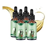 Prickly Pear Seed Oil 50ml, Natural Cold-Pressed Prickly Pear Oil for Face, Hair & Body, Intensive Moisturising Anti-Ageing Serum for All Skin Types, Deep Nourishment (4pc)